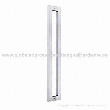 Pull handle for frameless glass doors